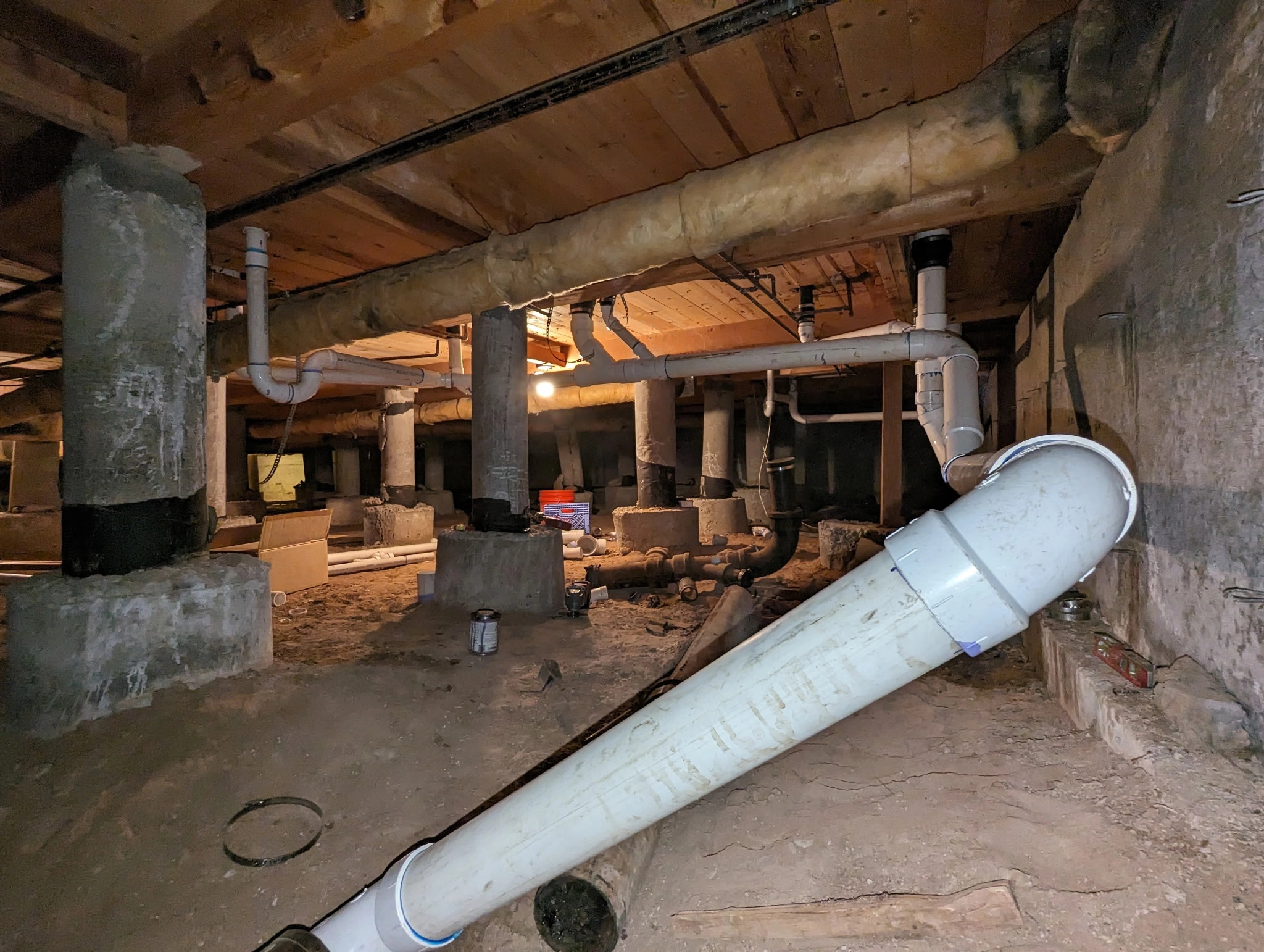 Sanitary drip line underground